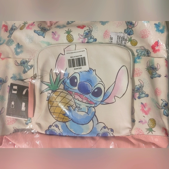 Bioworld Handbags - STITCH PINEAPPLE SLOUCH BACKPACK